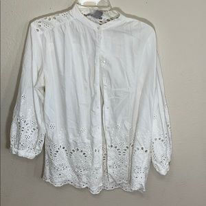 H&M embroidered blouse